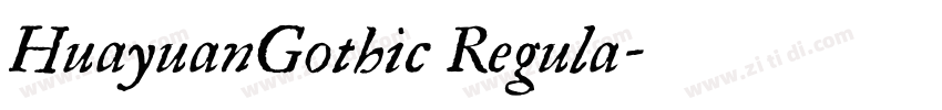 HuayuanGothic Regula字体转换